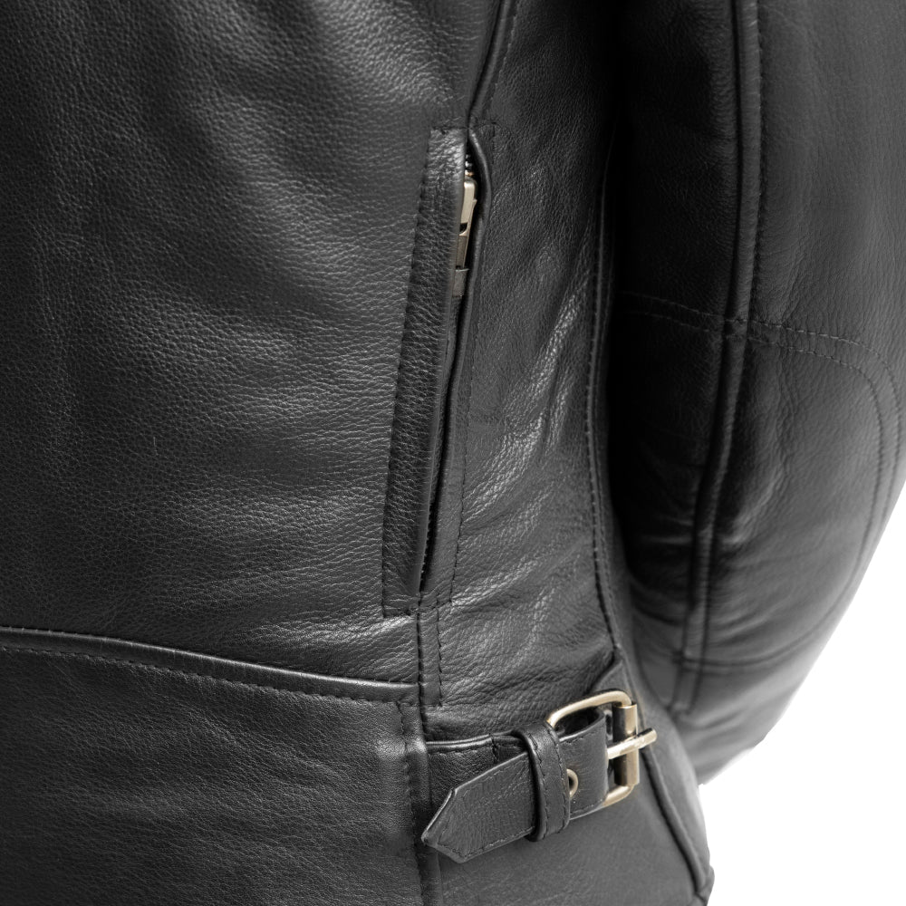 Tition Leather Motorcycle Jacket Black