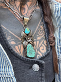 Large Turquoise Pendant Necklace