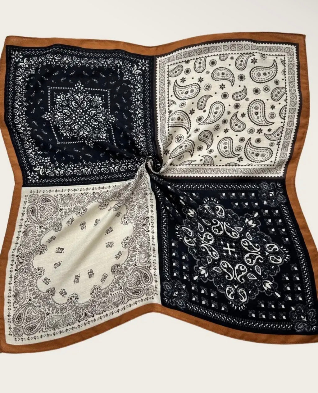 Vintage Patchwork Bandana Camel
