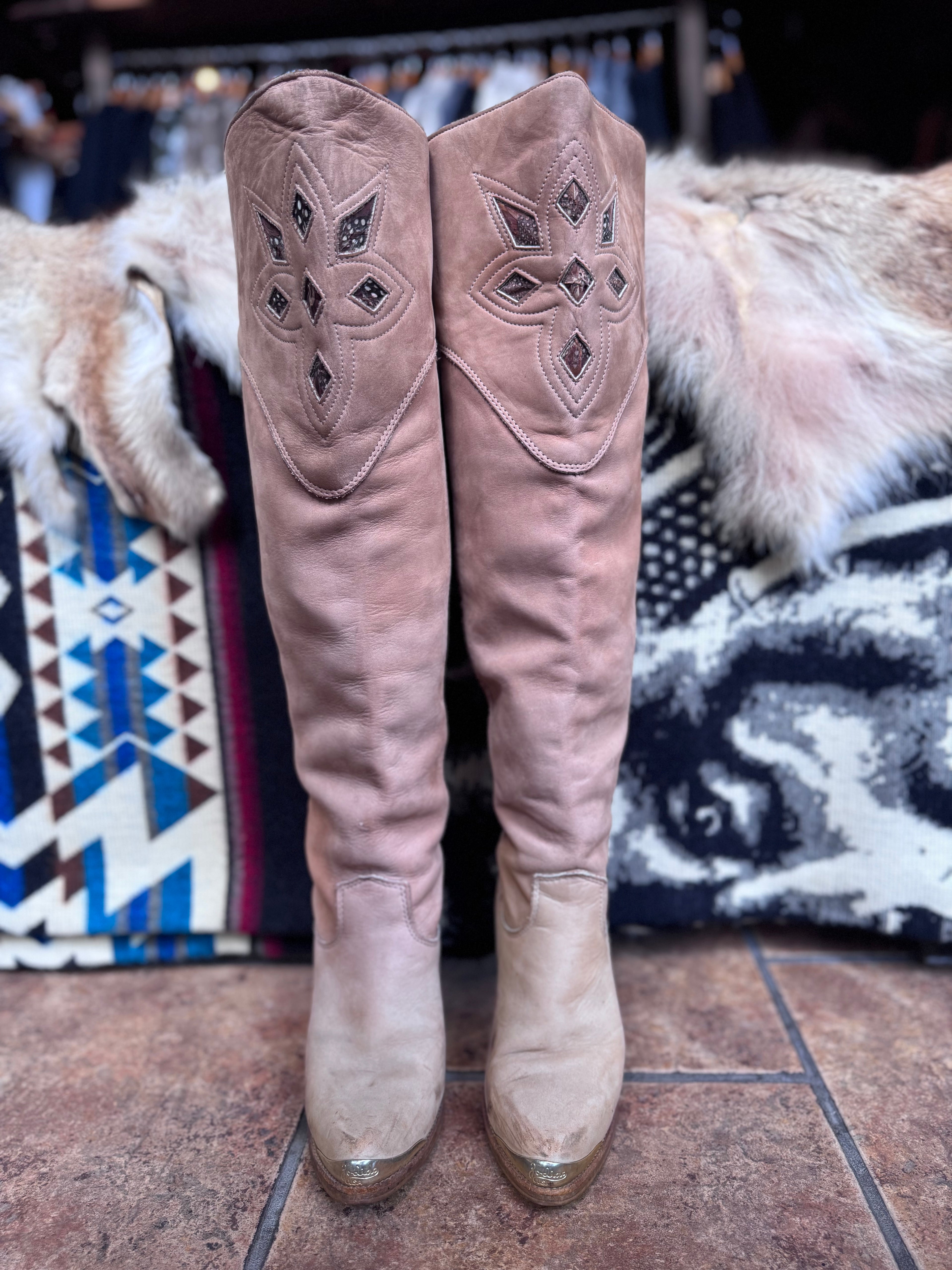 Vintage Zodiac Knee Boots Size 6