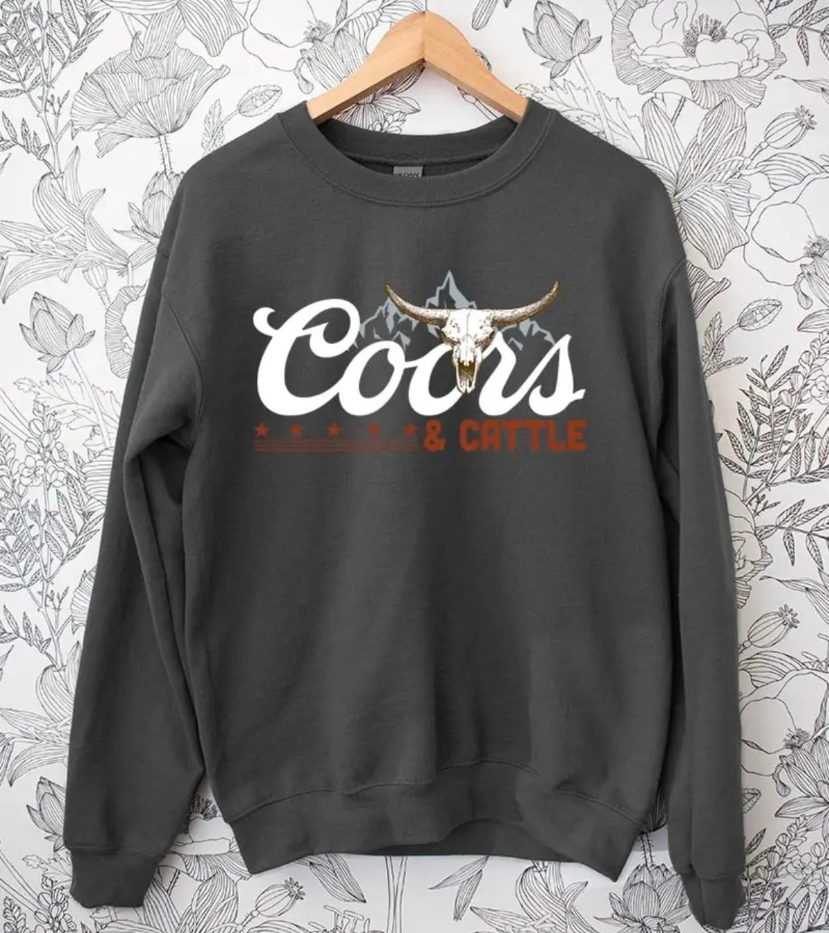 Coors Cattle Sweatshirt Charcoal
