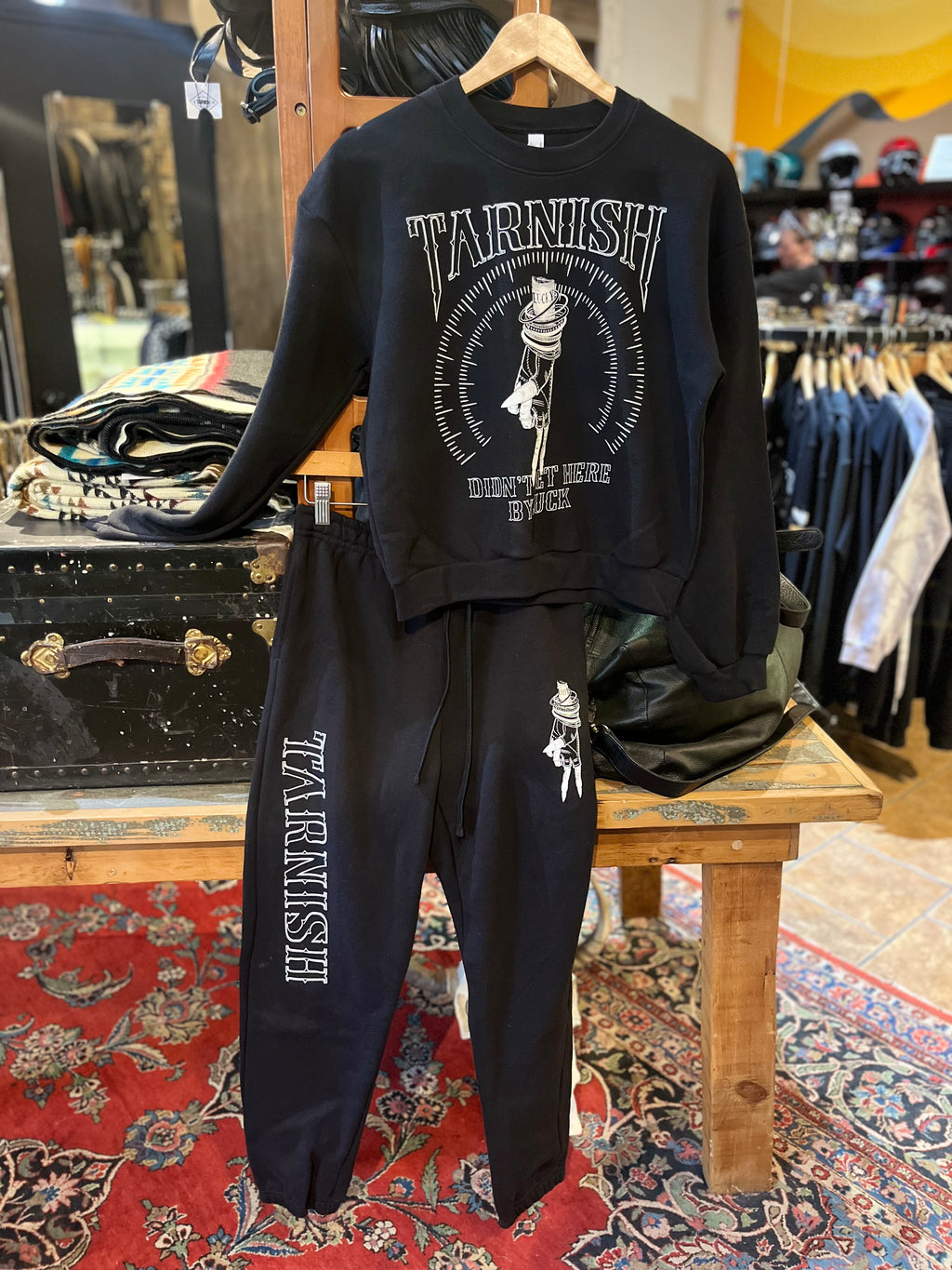 Lucky 13 Crop Sweatshirt Black