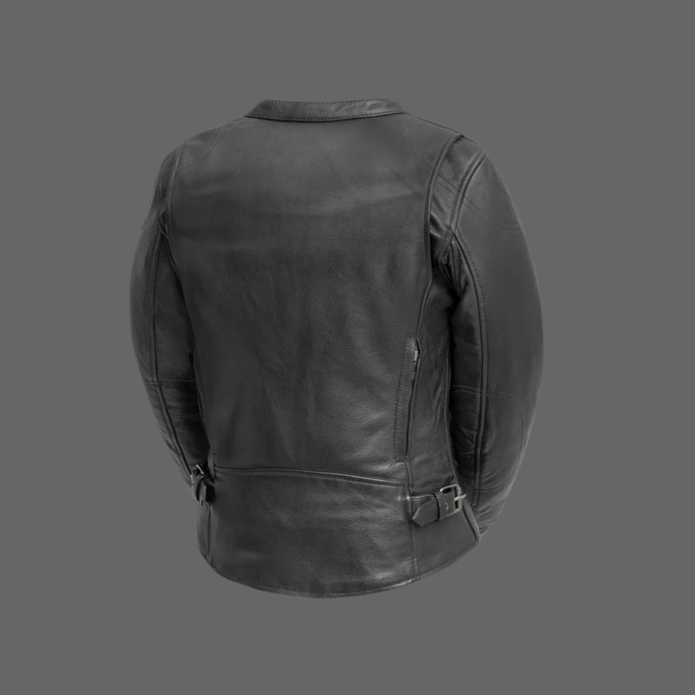 Tition Leather Motorcycle Jacket Black
