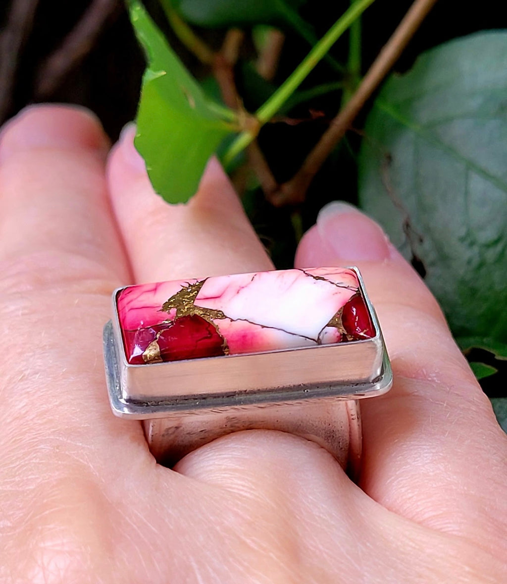 Dahlia Rose Sterling Ring Size 6.75