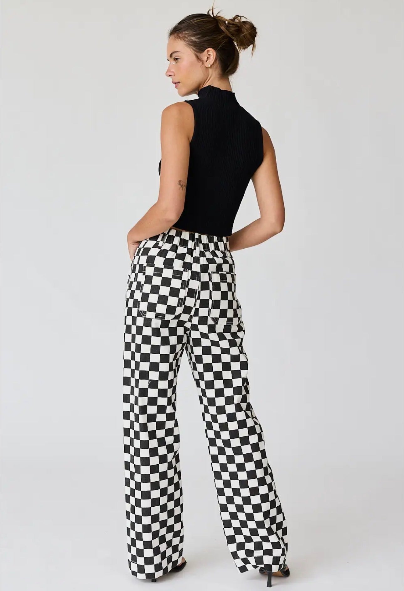 Checkered Pants Black / White