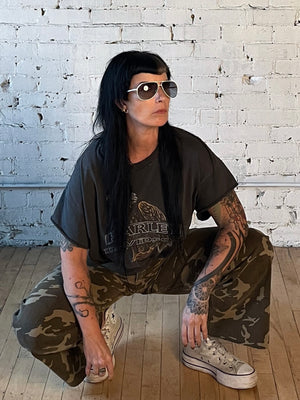 Wide Leg Camouflage Pants