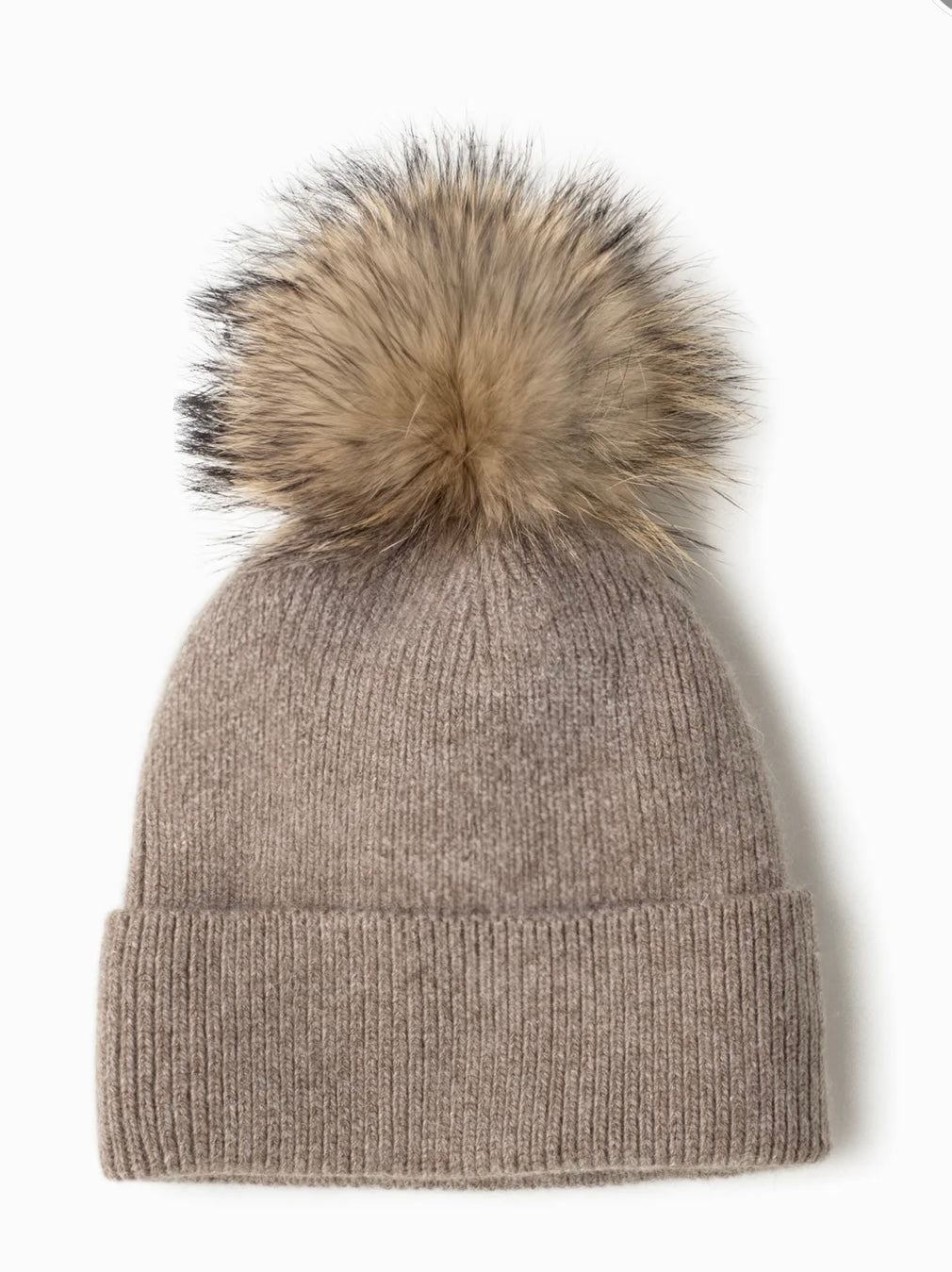 Fur Pom Knit Beanie