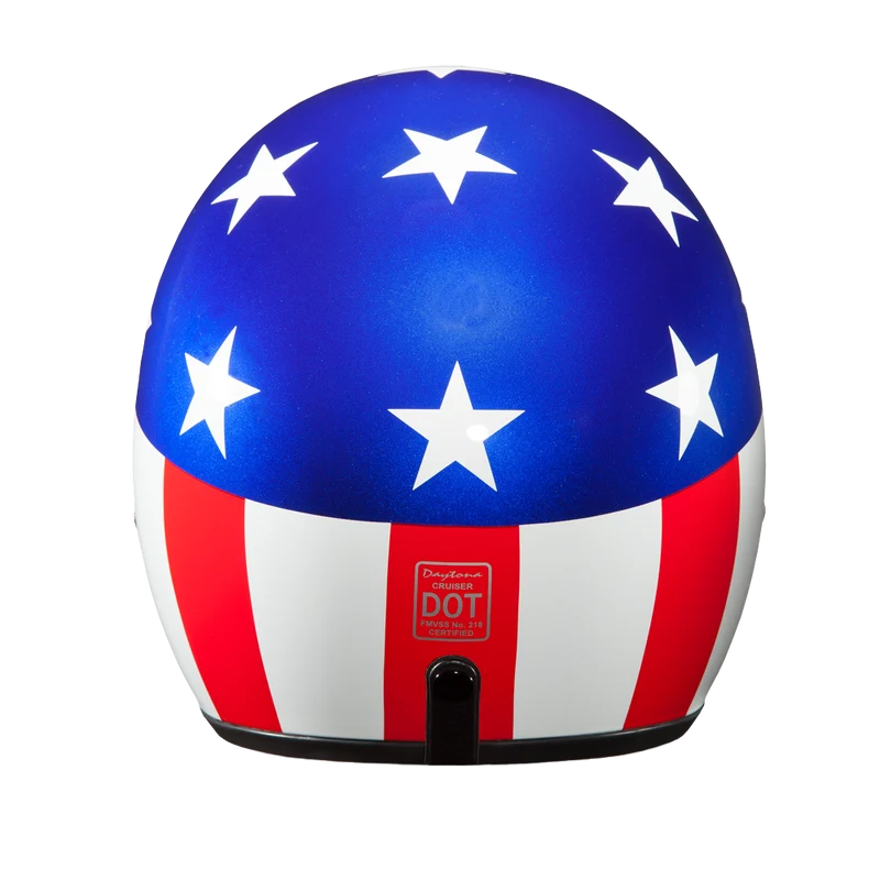 Cruiser Low Profile Open Face Helmet Captain America