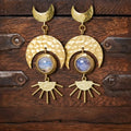 Northstar Brass Moonstone Earrings