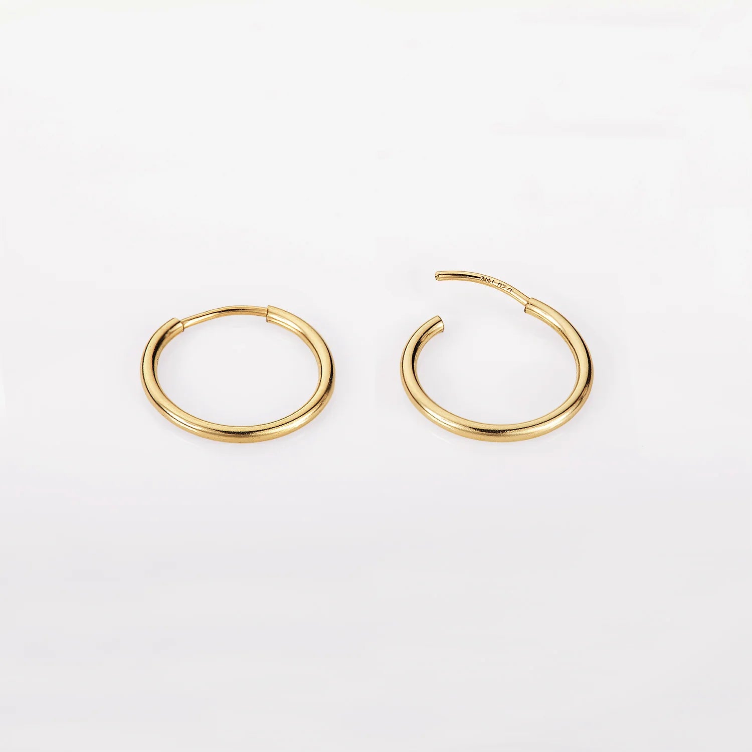 Small Endless Hoops Gold Fill