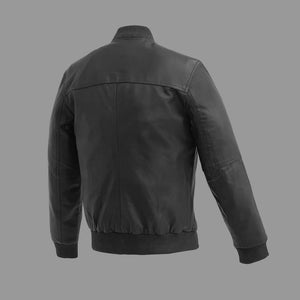 Tavi Leather Bomber Jacket Black