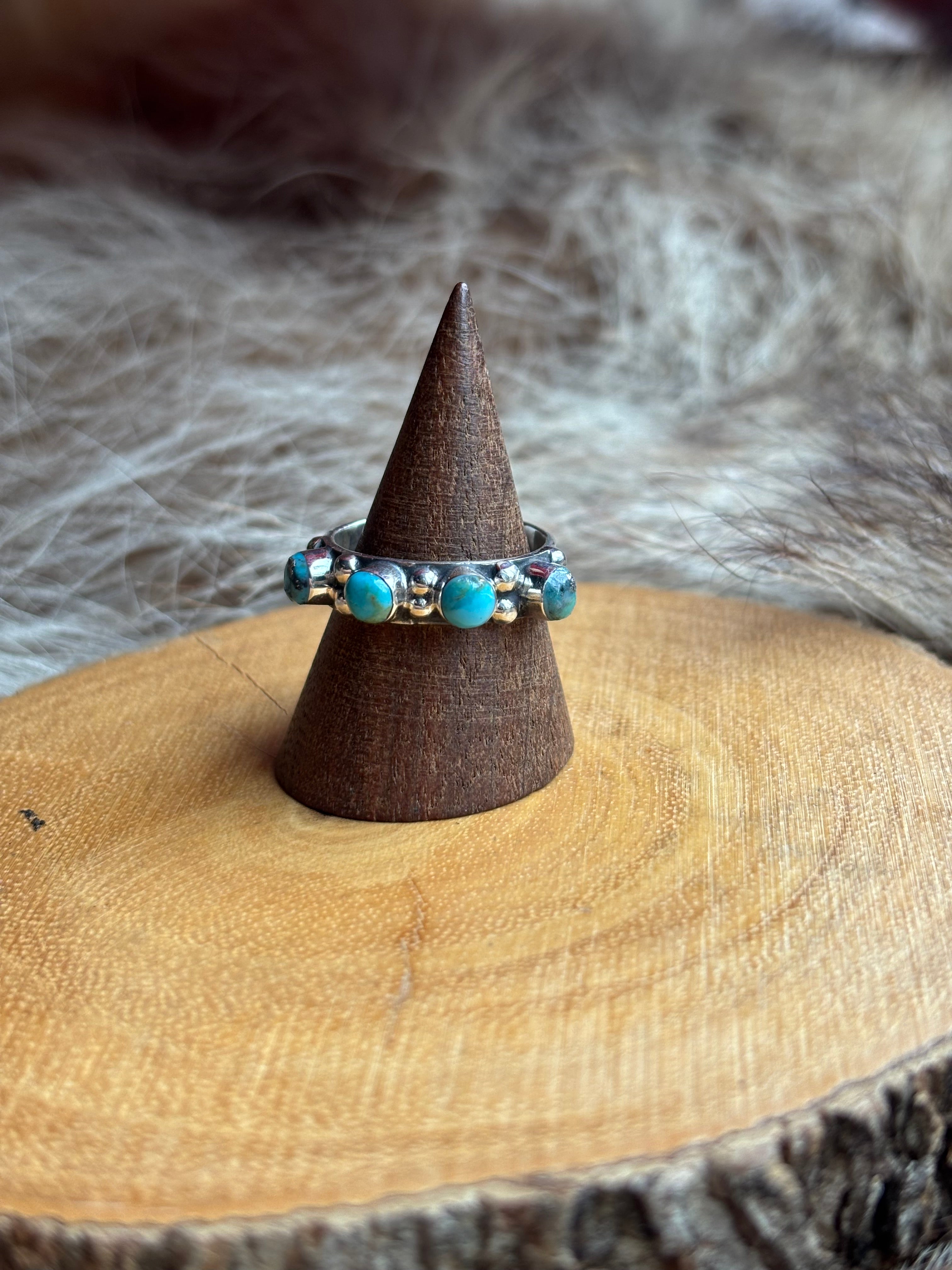 Tuquoise Stone Stacker Ring