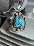 Vintage Sterling Turquoise Nugget Ring Size 6.25