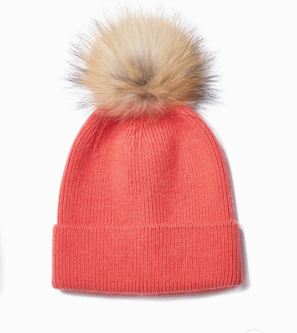 Fur Pom Knit Beanie