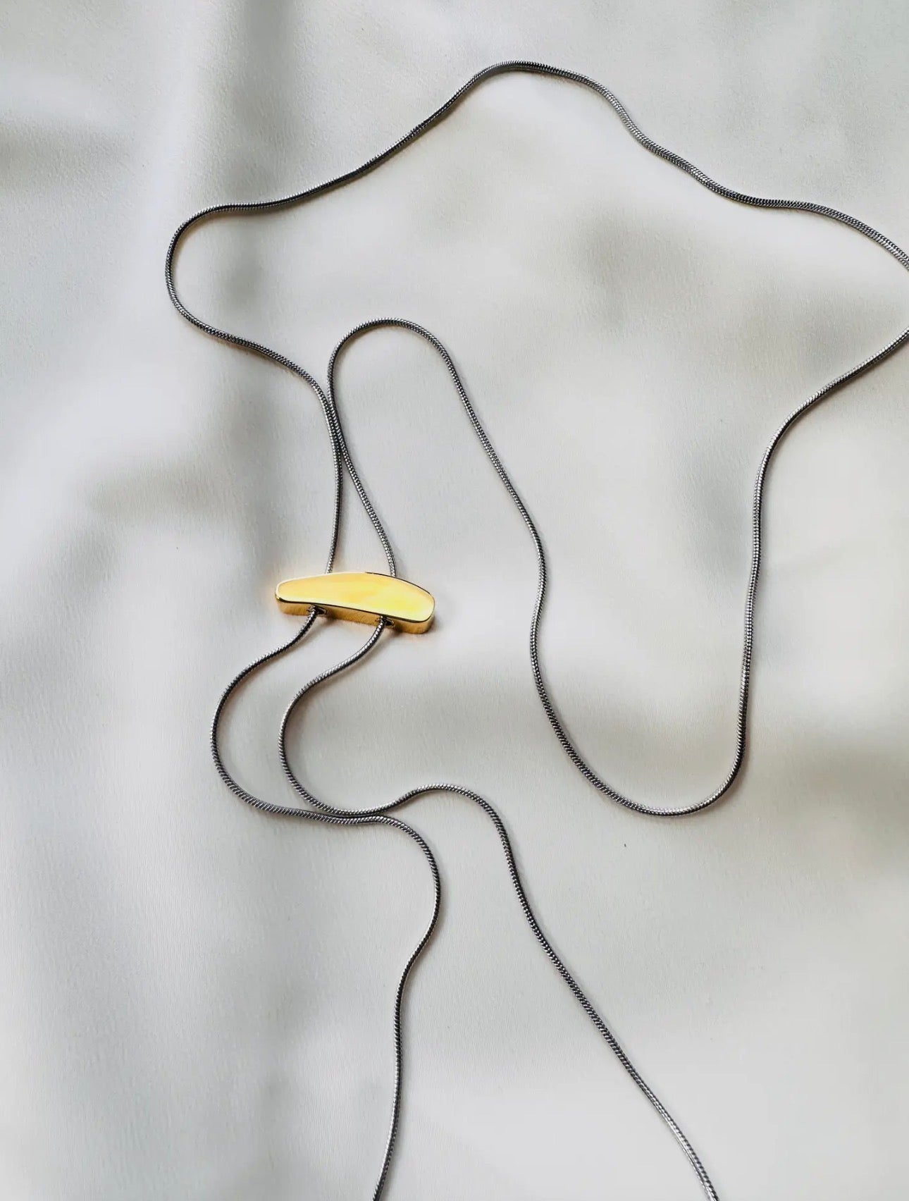 Mixed Metal Bolo Necklace