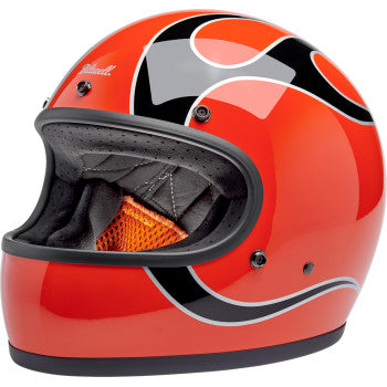 Gringo Helmet Flames Competition Orange