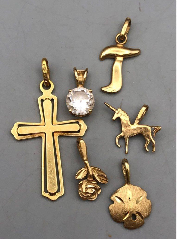 14k Gold Vintage Assorted Charms