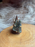 Lab Slab Gold Prong Ring