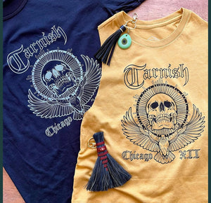 St Columbanus Crop Tee Mustard
