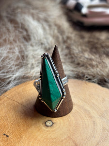 Coffin Malachite Ring