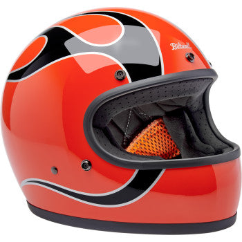 Gringo Helmet Flames Competition Orange