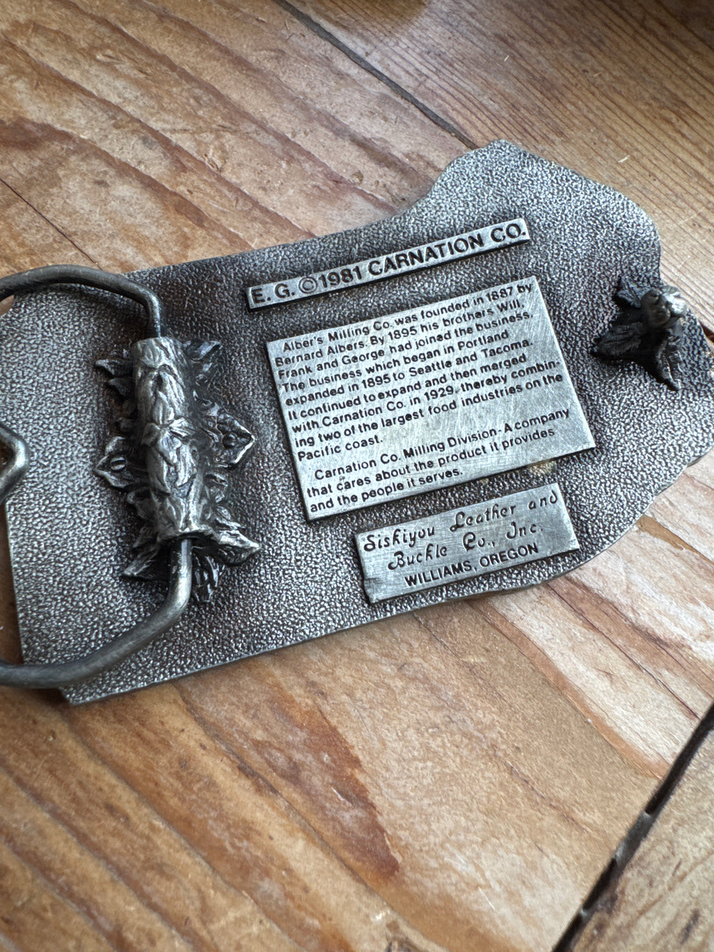 Vintage Alber's Brothers 1895 Belt Buckle