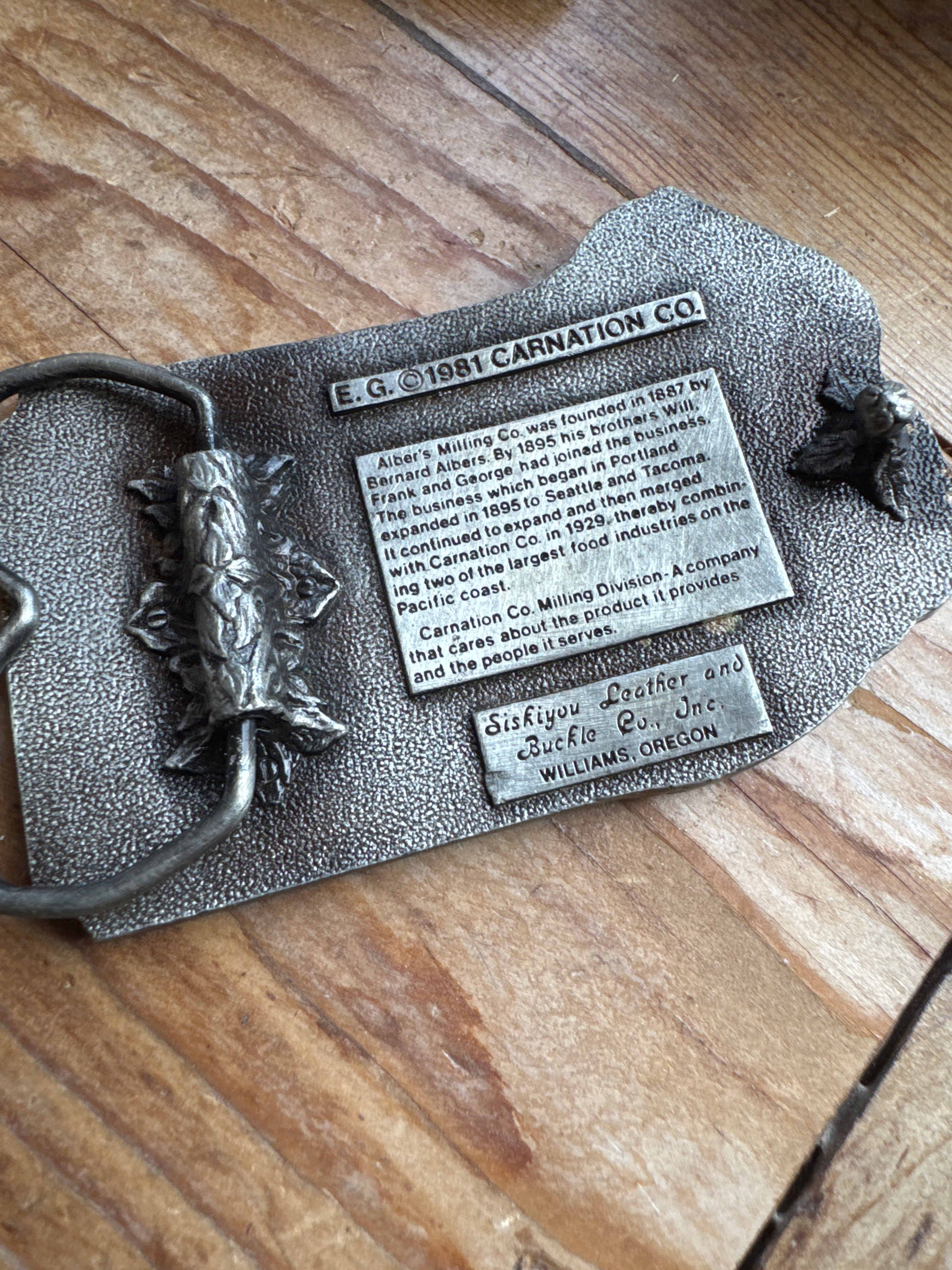 Vintage Alber's Brothers 1895 Belt Buckle