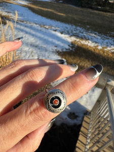 Vintage Sterling Coral Pod Ring Size 7