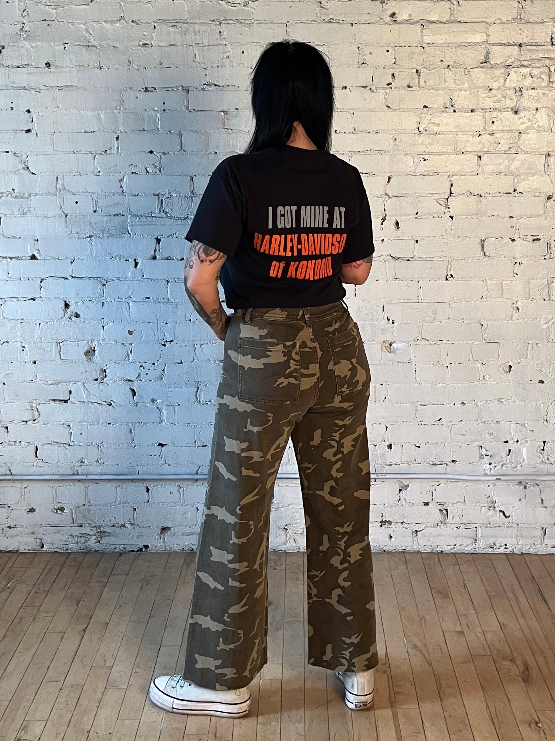 Wide Leg Camouflage Pants