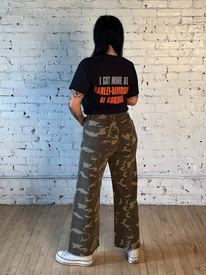 Wide Leg Camouflage Pants