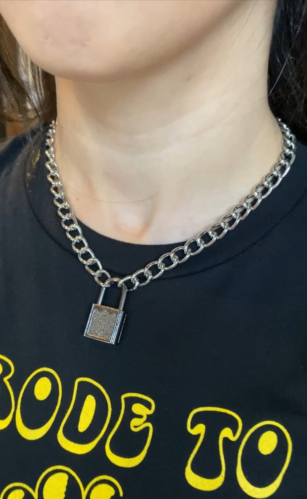 Heavy Chain Lock Necklace