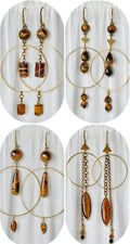 Tiger's Eye Hoop Earrings