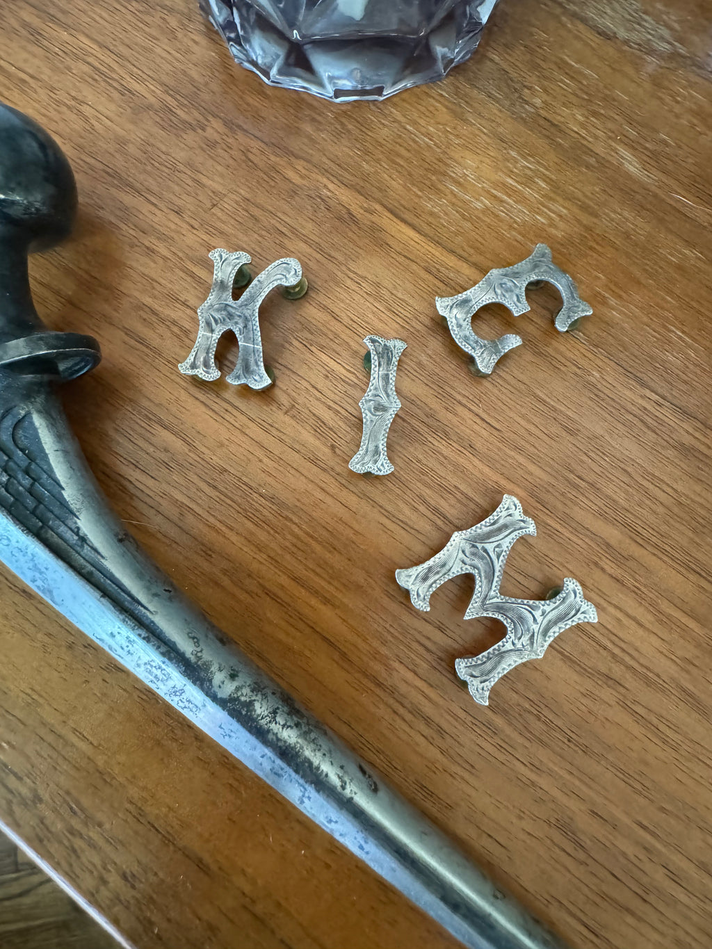 Vintage Sterling Screw Back Letters