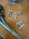 Vintage Sterling Screw Back Letters