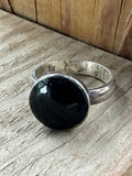 Vintage Sterling Onyx Ring Size 8