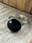 Vintage Sterling Onyx Ring Size 8