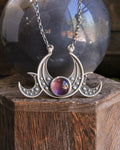 Triple Moon Amethyst Necklace