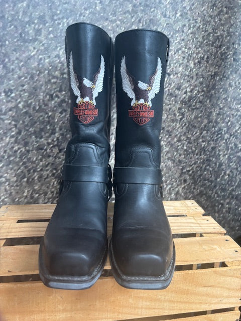 Vintage Men's Harley Eagle Harness Boots Size 12