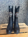Vintage Embroidered HD Logo Cowboy Boots