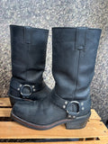 Vintage Harley Davidson Women's Harness Boots Black