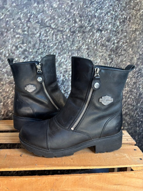 VIntage Harley Y2k Double Zip Boots