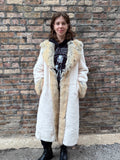 Luxe Faux Fur Longline Coat Ivory
