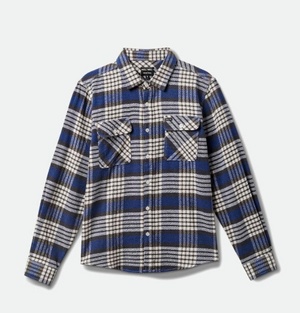 Bowery L/S Flannel Pacific Blue