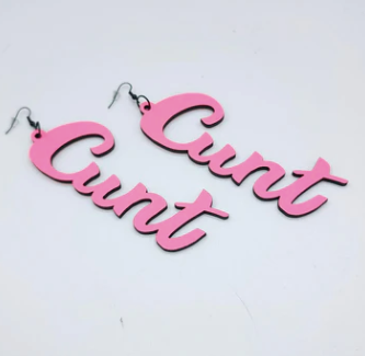 Mini Cunt Earrings Pink