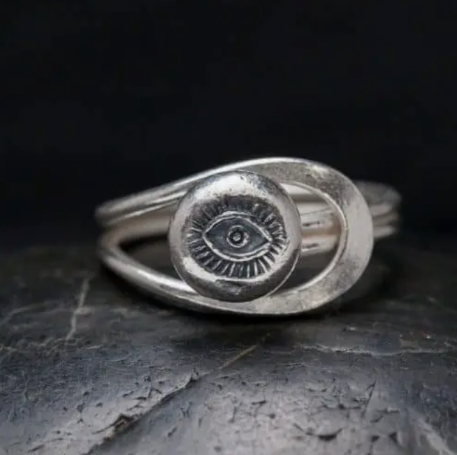 Adjustable Eye Ring Sterling