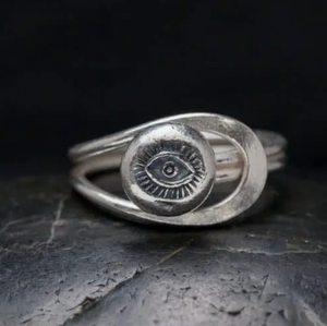 Adjustable Eye Ring Sterling