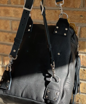 Xtina Backpack Crossbody Black / Brass