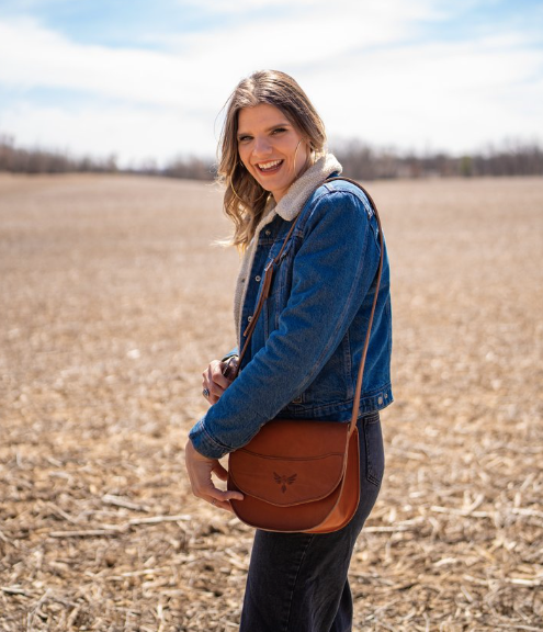 Favorita Satchel in Bridle Leather Tan