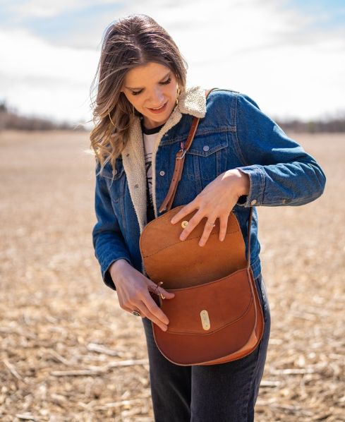 Favorita Satchel in Bridle Leather Tan