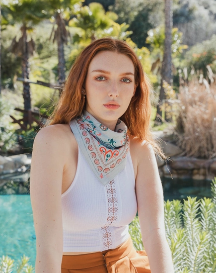 Colorful Paisley Bandana Teal